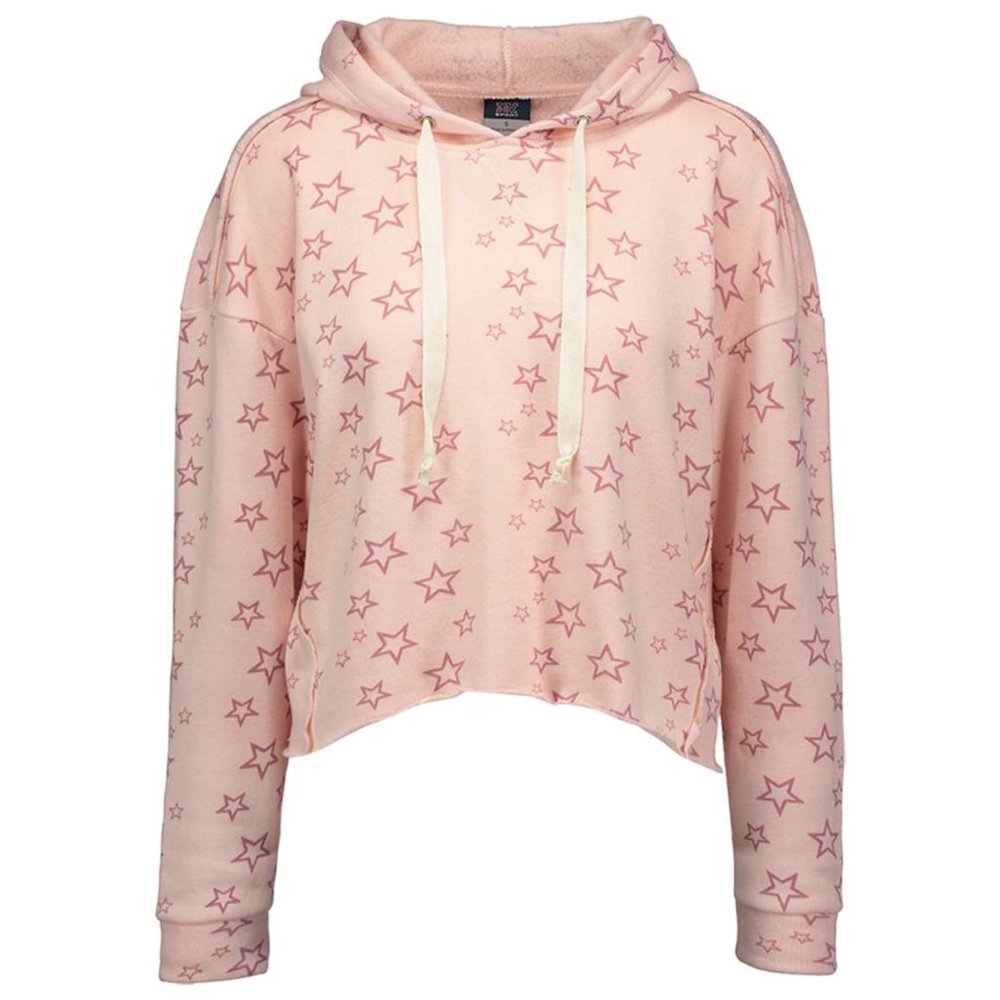 MV Sport Starry Crop Fleece Hoodie CAMEO PINK